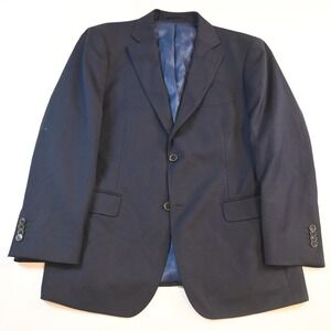 Combatant Gentlemen 40S Navy Blue 100% Wool Mens Blazer Suit Jacket Sport Coat